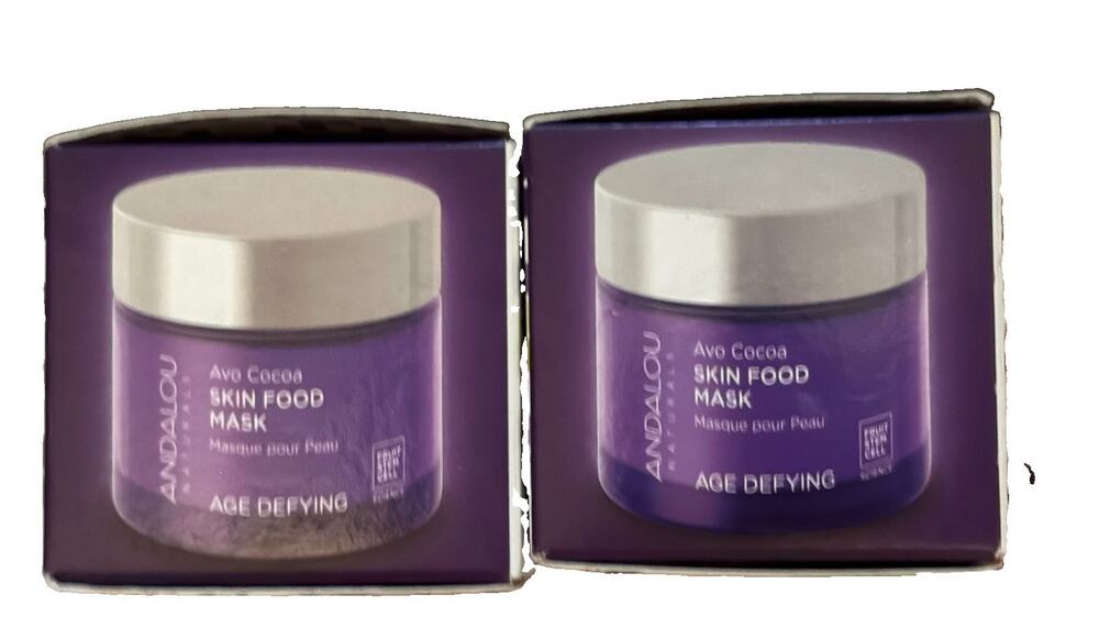 Andalou Naturals Avo Cocoa Skin Food Mask Age Defying 1.7 oz 50g (LOT Of 2)
